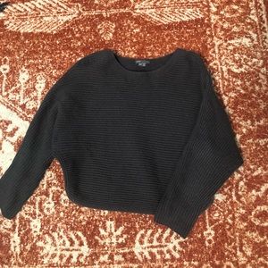 Vince Cropped Boat Neck Sweater